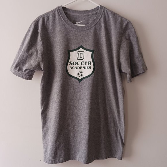 T Shirt Soccer Camp Academies Adult Size L Large Nike Gray Regular Fit - Picture 2 of 7